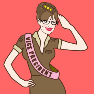 Palin Pinup Style Button button