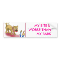 Palin pitbull, MY BITE IS WORSE THAN MY BARK bumper stickers