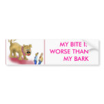 Palin pitbull, MY BITE IS WORSE THAN MY BARK bumper stickers