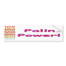 Palin Power Lipstick Bumper Sticker bumper stickers