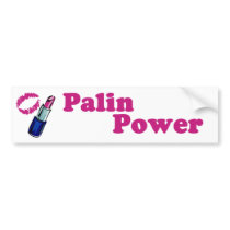 Palin Power Lipstick Bumper Sticker bumper stickers