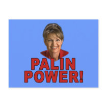 Palin Power! Sarah Palin T shirts and Apparel Post Card