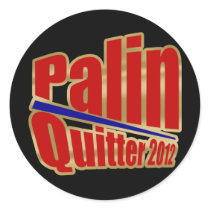 Palin Quitter 2012 logo Sticker