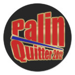 Palin Quitter 2012 logo Sticker