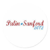 palin sanford 2012 round sticker