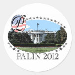Palin White House 2012 Round Sticker