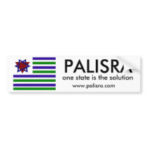 PALISRA Flag, one state is the solutio... bumper stickers
