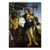 Pallas and the Centaur by Sandro Botticelli Greeting Card