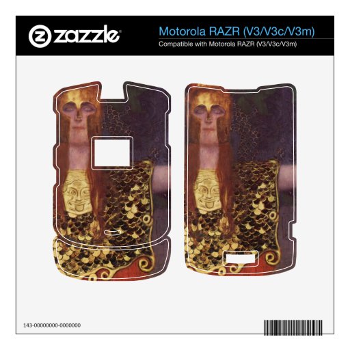 Pallas Athena by Gustav Klimt Motorola RAZR Skin