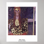 Pallas Athena By Gustav Klimt Poster