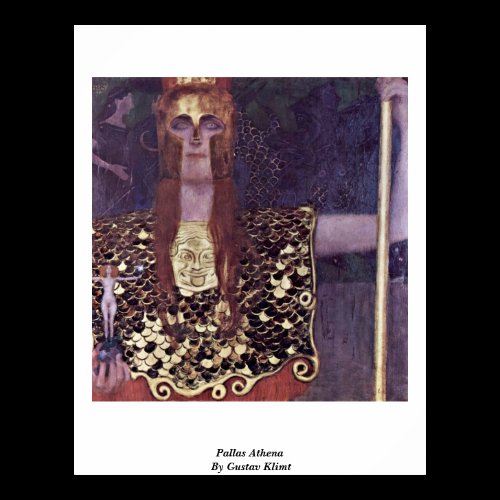 Pallas Athena By Gustav Klimt Poster
