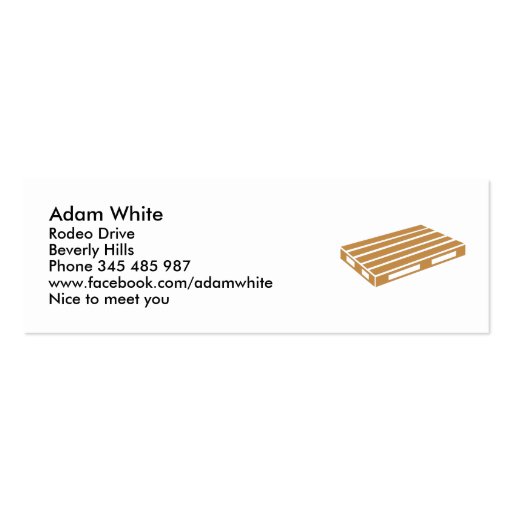 Pallet Business Card Template (front side)