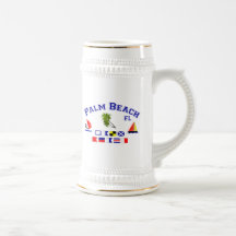 Palm Beach FL Signal Flags Coffee Mugs