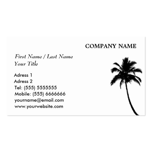 Palm Business Card (front side)