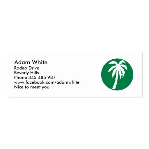 Palm Business Card Template