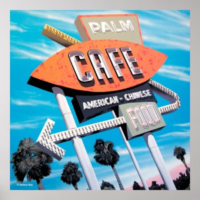 Palm Cafe on Route 66 Poster