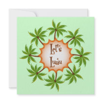 Palm Circle Luau Invitations