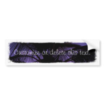 Palm Frond Silhouette; Customizable Bumper Stickers