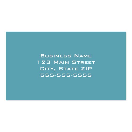 Palm Fronds Business Card Template (back side)