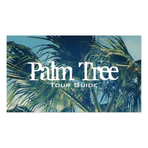 Palm Fronds Business Card Template (front side)