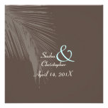 Palm fronds silhouette invitations