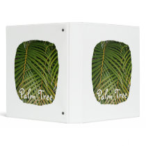 Palm Fronds with Palm Tree white text tropical Vinyl Binders