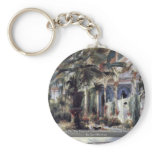 Palm House On The Peacock Island (Peacock Iceland) Keychain