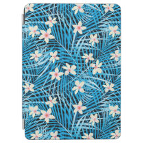 Palm Leaves Blue Pattern iPad Air Cover at Zazzle