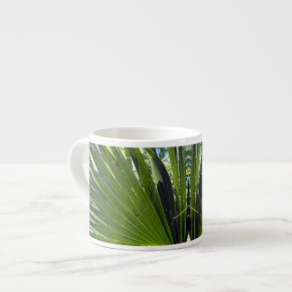Palm Leaves, Sea Breeze Espresso Mug