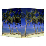 Palm lined beach Cook Islands 4 Binders