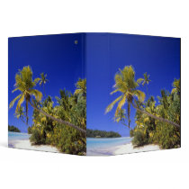 Palm lined beach Cook Islands 7 Binders