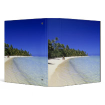 Palm lined beach Cook Islands 8 Binders