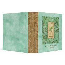 Palm Paradise Blue Green Photo Scrapbook Binder