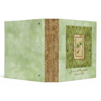 Palm Paradise Green Wedding Photo Scrapbook Binder