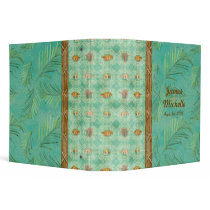 Palm Paradise Wedding Photo Scrapbook Binder