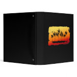 Palm Shadows at Sunset 3 Ring Binder