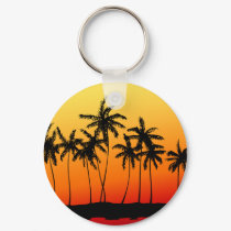 Palm Shadows at Sunset keychains by ElainePlesser Palm Shadows at Sunset keychains