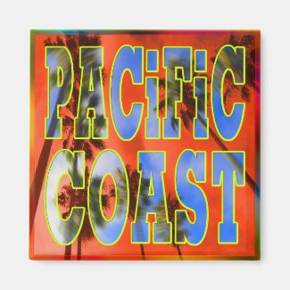 "Palm Sky: Pacific Coast" Magnet