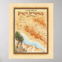 Palm Springs Ca Map Posters