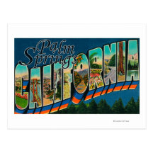 Palm Springs, California - Large Letter Scenes Post Cards