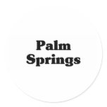 Palm Springs  Classic t shirts Round Stickers