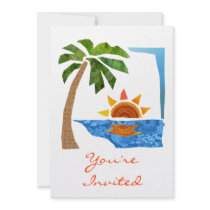 Palm, Sun & Sea Personalized Announcements