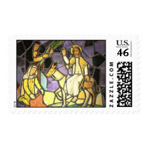 Palm_sunday(Stained Glass) Postage
