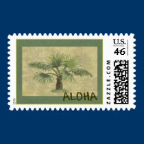 Palm Tree Aloha Stamp