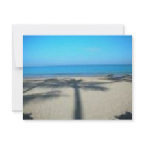 Palm tree and beach custom invitations