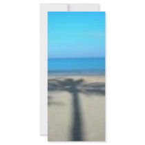 Palm tree and beach rack card design