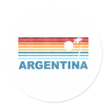 Palm Tree Argentina Round Sticker