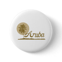 Palm Tree Aruba Pinback Buttons