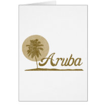 Palm Tree Aruba Greeting Cards