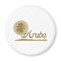 Palm Tree Aruba Magnets